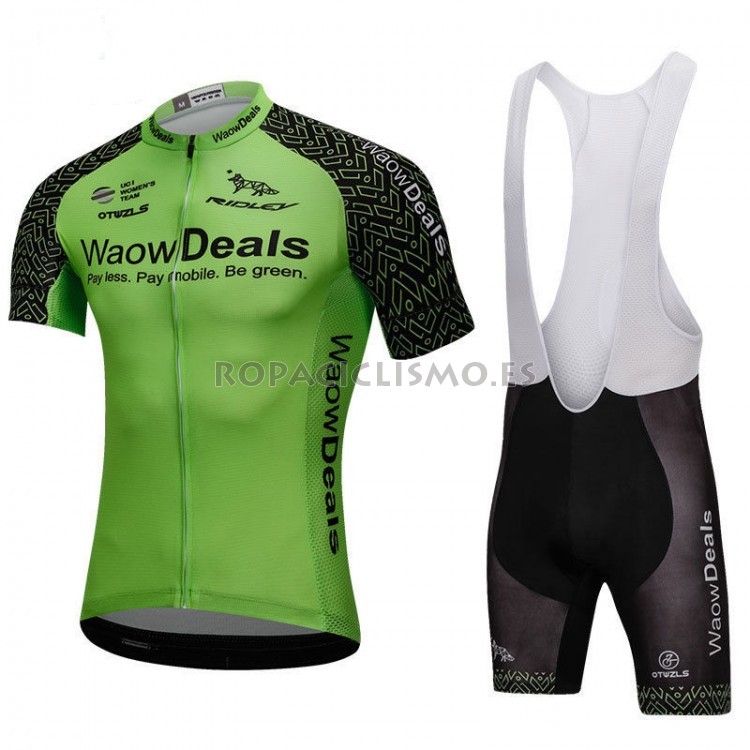 Maillot Waowdeals Tirantes Mangas Cortas 2018 Verde Y Negro